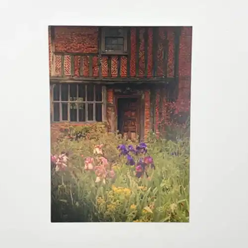 Benton End Door and Irises Postcard
